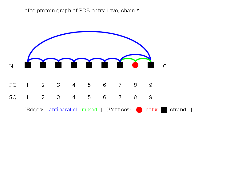 Alpha-beta Protein Graph of 1aveA